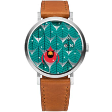 Load image into Gallery viewer, Asterisk x Charley Harper Coniferous Cardinal Jump Hour Automatic