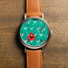 Load image into Gallery viewer, Asterisk x Charley Harper Coniferous Cardinal Jump Hour Automatic - Add-on