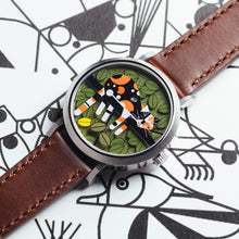 Load image into Gallery viewer, Asterisk x Charley Harper Limp on a Limb Jump Hour Automatic