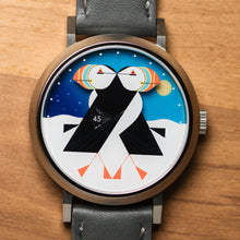 Load image into Gallery viewer, Asterisk x Charley Harper Puffins Passing Day &amp; Night