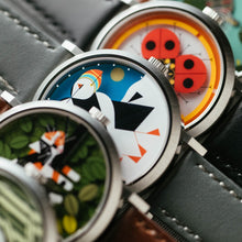 Load image into Gallery viewer, Asterisk x Charley Harper Puffins Passing Day &amp; Night