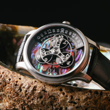 Load image into Gallery viewer, Triptych Automatic Wandering Hour Stone Edition Red Abalone