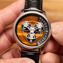 Load image into Gallery viewer, Triptych Automatic Wandering Hour Stone Edition Tigerseye