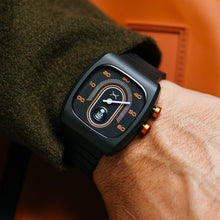 Load image into Gallery viewer, Xeric Retroscope Jump Hour Black Orange