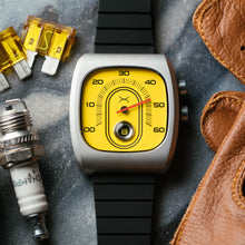 Load image into Gallery viewer, Xeric Retroscope Jump Hour Caution Yellow