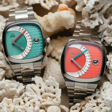 Load image into Gallery viewer, Timeline Retrograde Automatic Coral
