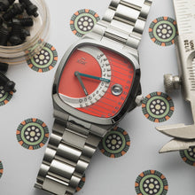 Load image into Gallery viewer, Timeline Retrograde Automatic Coral