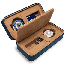 Load image into Gallery viewer, *Xeric Two-watch Prussian Blue Saffiano Travel Case