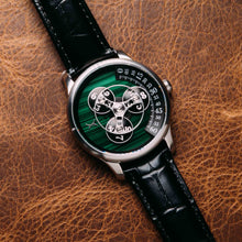 Load image into Gallery viewer, *Triptych Automatic Wandering Hour Stone Edition Malachite