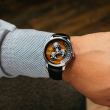 Load image into Gallery viewer, Triptych Automatic Wandering Hour Stone Edition Tigerseye