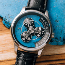 Load image into Gallery viewer, Triptych Automatic Wandering Hour Stone Edition Turquoise
