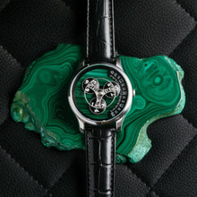 Load image into Gallery viewer, *Triptych Automatic Wandering Hour Stone Edition Malachite