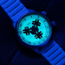 Load image into Gallery viewer, Xeric Vendetta II Automatic Wandering Hour Whiteout Lume