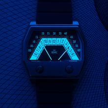 Load image into Gallery viewer, Xeric Volta Double Retrograde Silver Blue