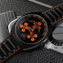Load image into Gallery viewer, *Scrambler Automatic Wandering Hour Black Orange