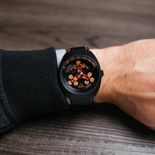 Load image into Gallery viewer, *Scrambler Automatic Wandering Hour Black Orange
