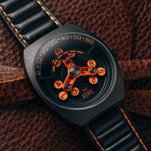Load image into Gallery viewer, *Scrambler Automatic Wandering Hour Black Orange
