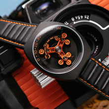Load image into Gallery viewer, *Scrambler Automatic Wandering Hour Black Orange