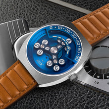Load image into Gallery viewer, *Scrambler Automatic Wandering Hour Blue Tan