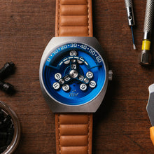 Load image into Gallery viewer, *Scrambler Automatic Wandering Hour Blue Tan