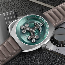 Load image into Gallery viewer, *Scrambler Automatic Wandering Hour Aqua Gray
