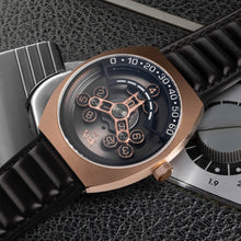 Load image into Gallery viewer, *Scrambler Automatic Wandering Hour Rose Gold Gunmetal