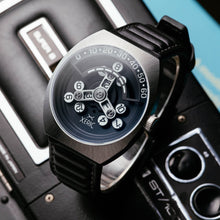 Load image into Gallery viewer, *Scrambler Automatic Wandering Hour Steel Black