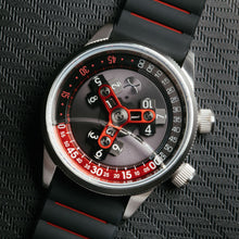 Load image into Gallery viewer, *Xeric Vendetta II Automatic Wandering Hour Black Gray Red
