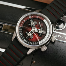 Load image into Gallery viewer, *Xeric Vendetta II Automatic Wandering Hour Oxblood Black