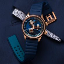 Load image into Gallery viewer, *Xeric Vendetta II Automatic Wandering Hour Rose Gold Indigo