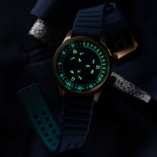 Load image into Gallery viewer, *Xeric Vendetta II Automatic Wandering Hour Rose Gold Indigo