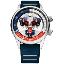 Load image into Gallery viewer, *Xeric Vendetta II Automatic Wandering Hour Navy Red