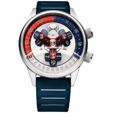 Load image into Gallery viewer, *Xeric Vendetta II Automatic Wandering Hour Navy Red