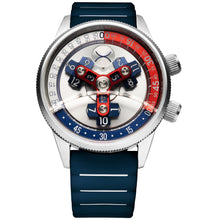 Load image into Gallery viewer, *Xeric Vendetta II Automatic Wandering Hour Navy Red