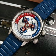 Load image into Gallery viewer, *Xeric Vendetta II Automatic Wandering Hour Navy Red