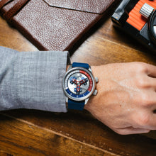 Load image into Gallery viewer, *Xeric Vendetta II Automatic Wandering Hour Navy Red