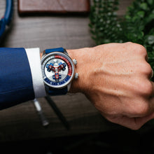 Load image into Gallery viewer, *Xeric Vendetta II Automatic Wandering Hour Navy Red